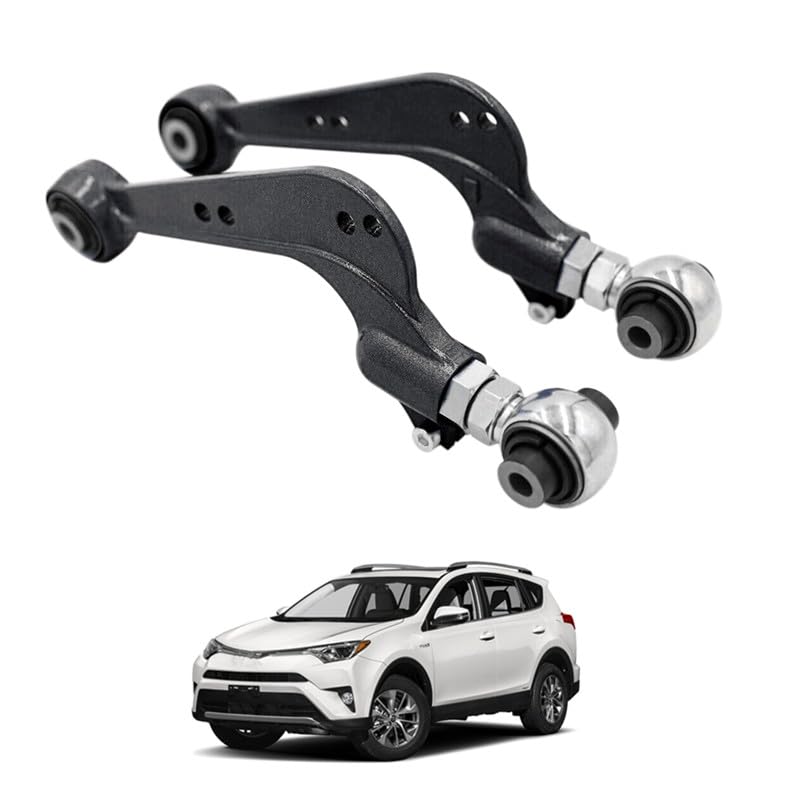 Generic Set of 2 Adjustable Rear Alignment Camber Arms Kit Left  Right Compatible with Toyota RAV4 20062018 Lexus NX 20152020 Black